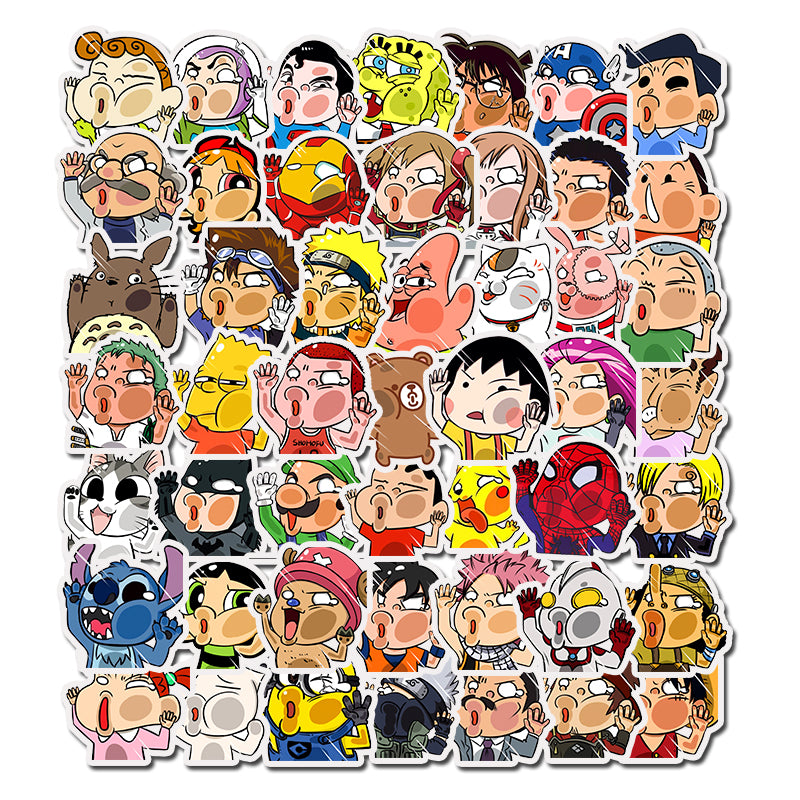 50pcs Funny Cartoon Character Stickers – AU Sticker World