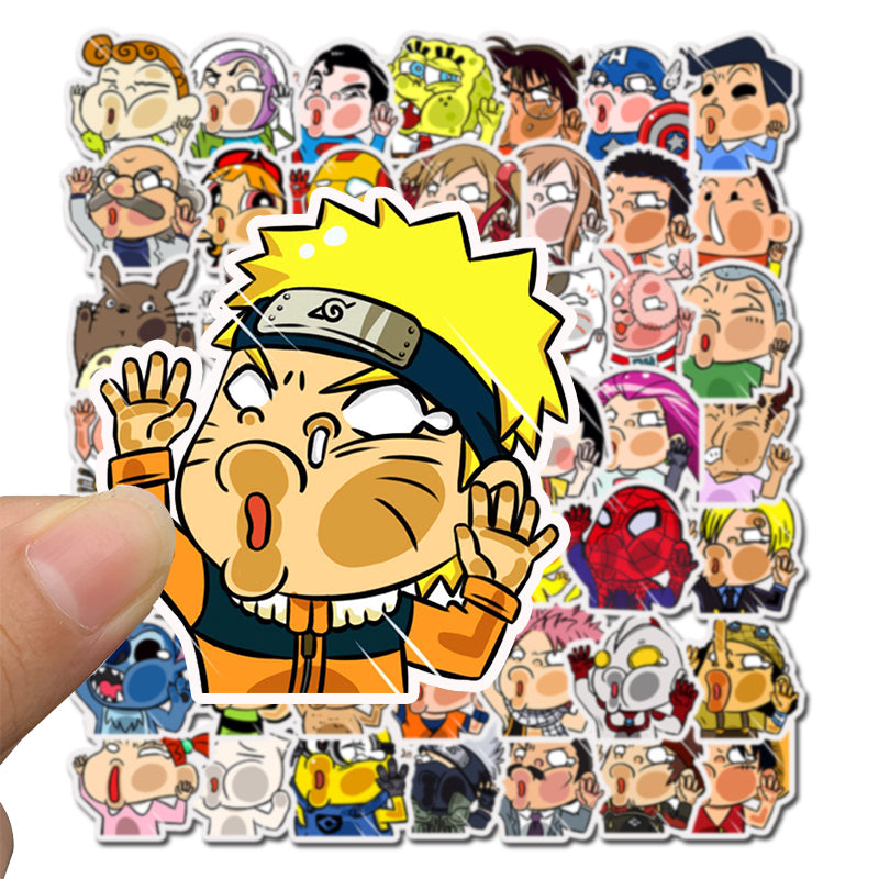 50pcs Funny Cartoon Character Stickers