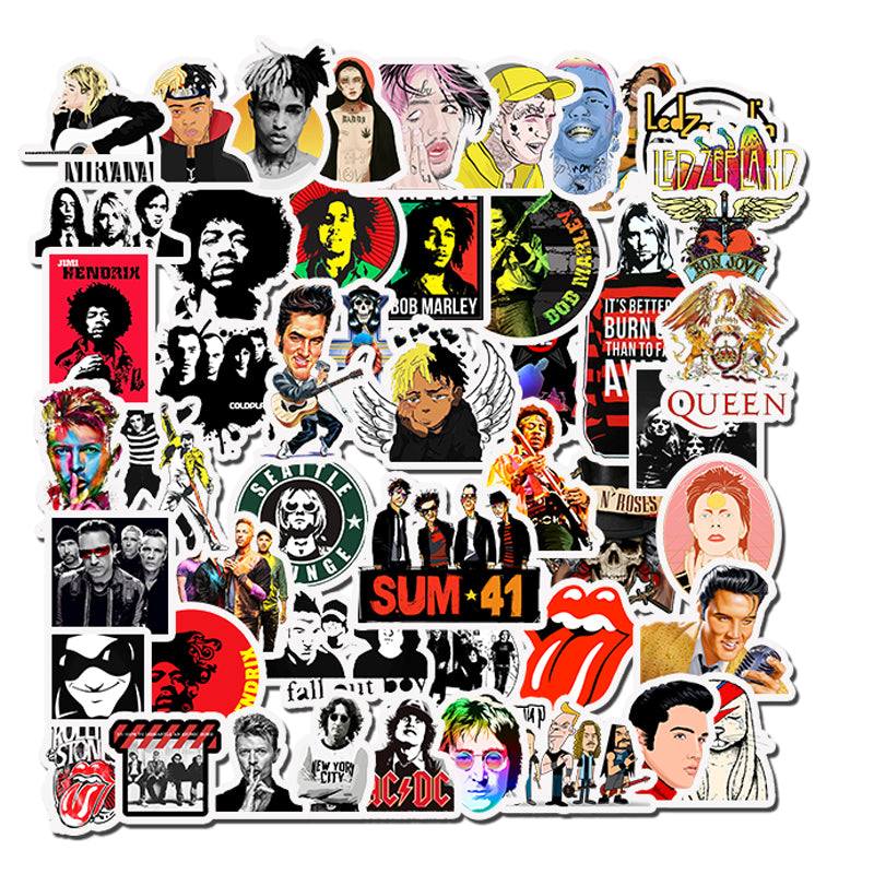 50pcs Music Rock 2 Stickers – AU Sticker World