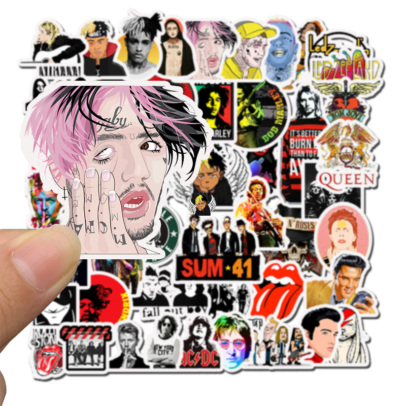 50pcs Music Rock 2 Stickers