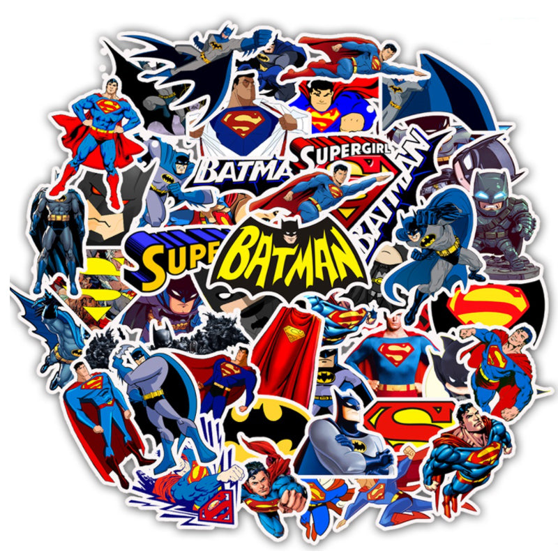 45pcs Batman Superman Stickers