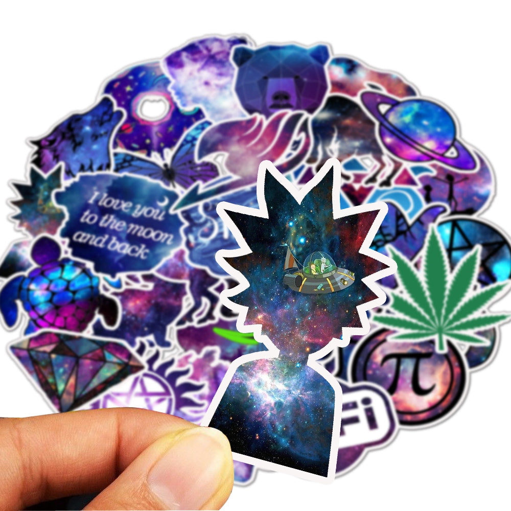 35pcs Star Galaxy Style Stickers