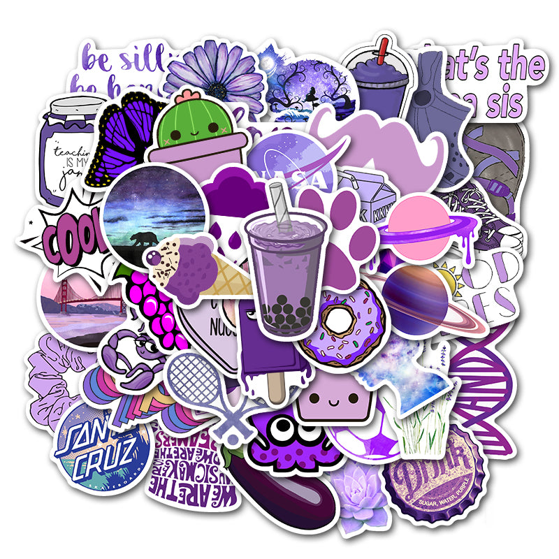 50pcs Purple INS Stickers