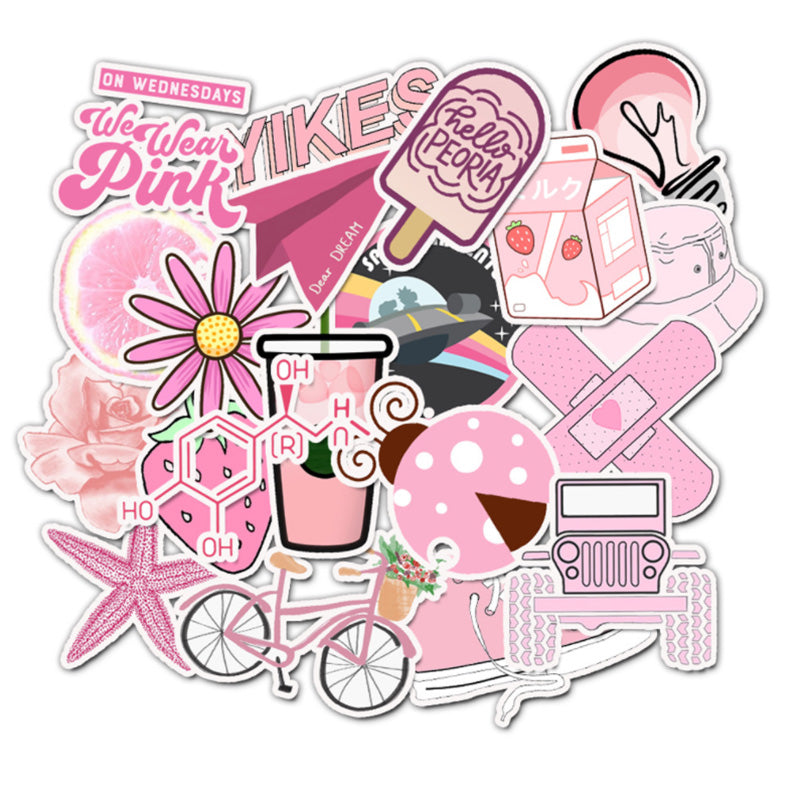 50pcs Pink INS 2 Stickers