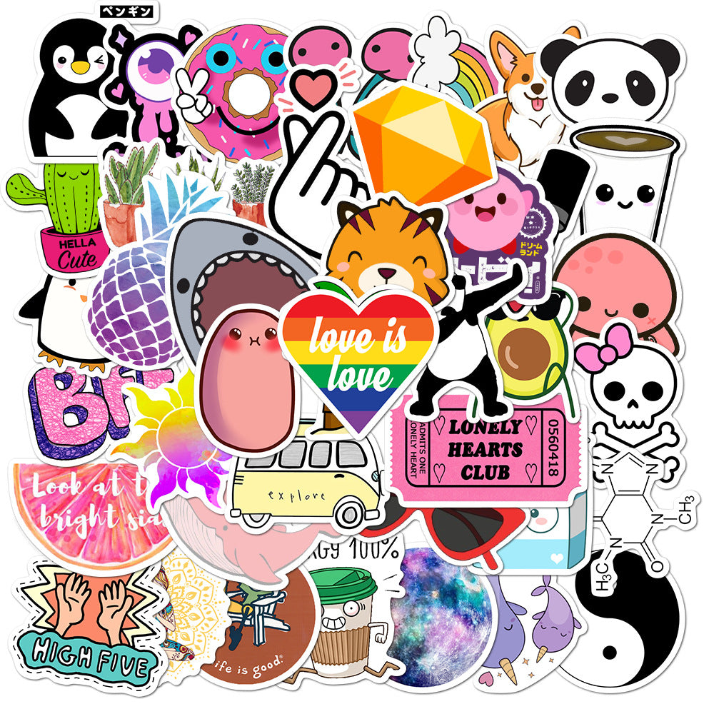 50pcs Cute INS 1 Stickers