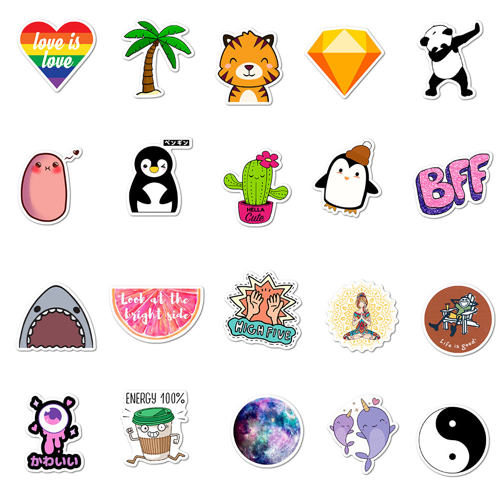 50pcs Cute INS 1 Stickers