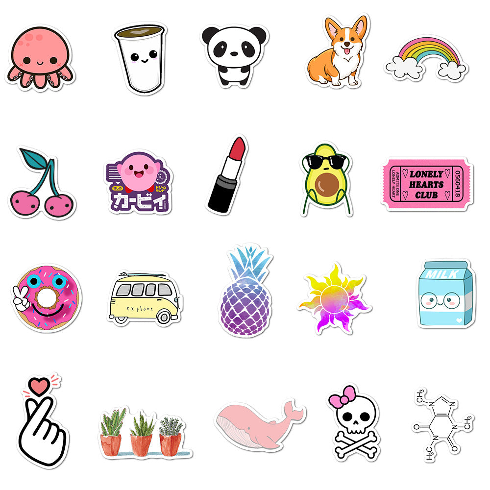 50pcs Cute INS 1 Stickers