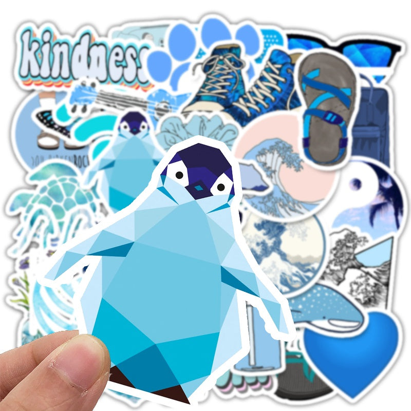 50pcs Blue INS Stickers