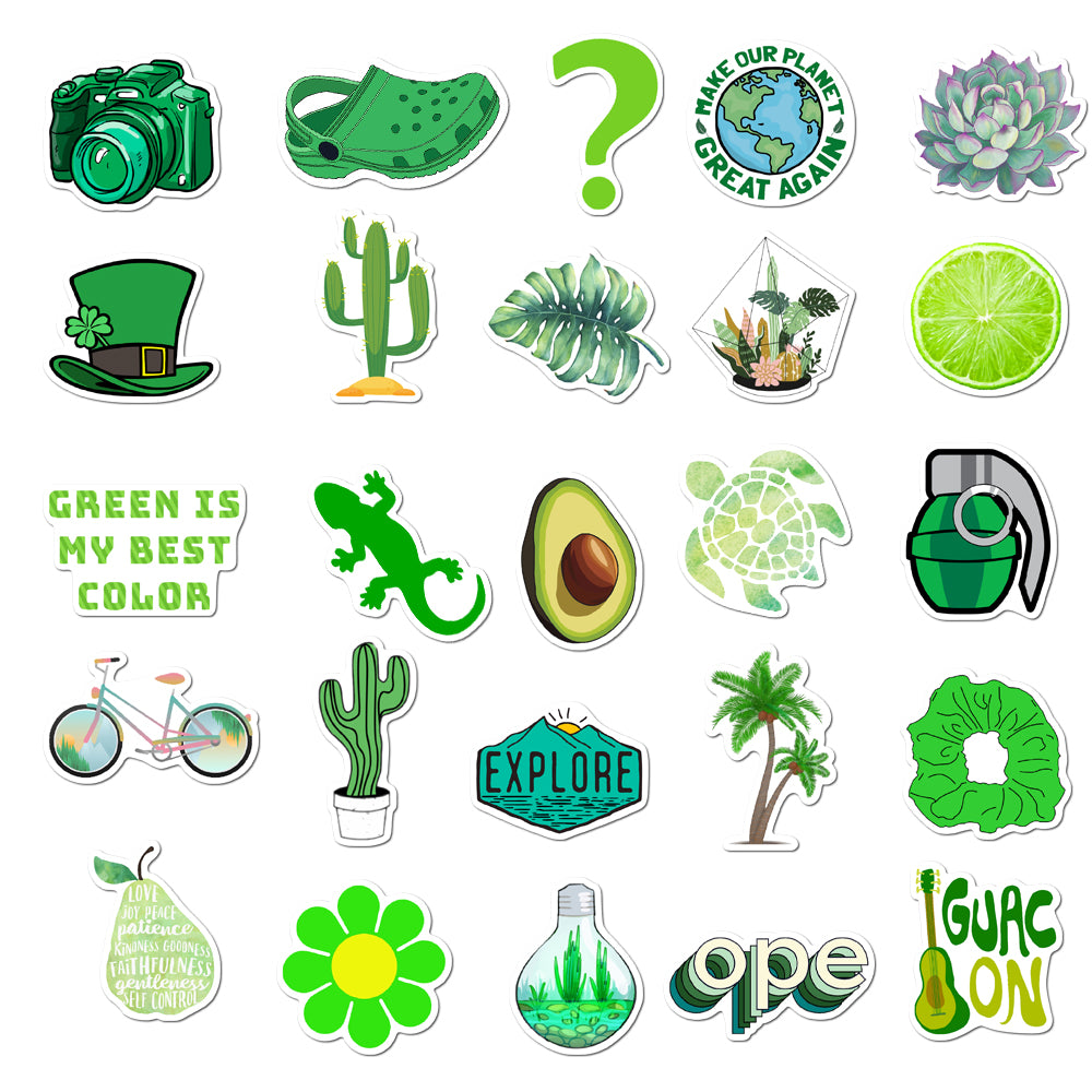 50pcs Green INS Stickers