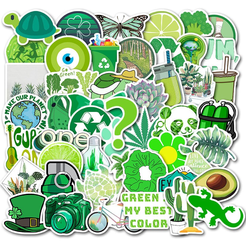 50pcs Green INS Stickers