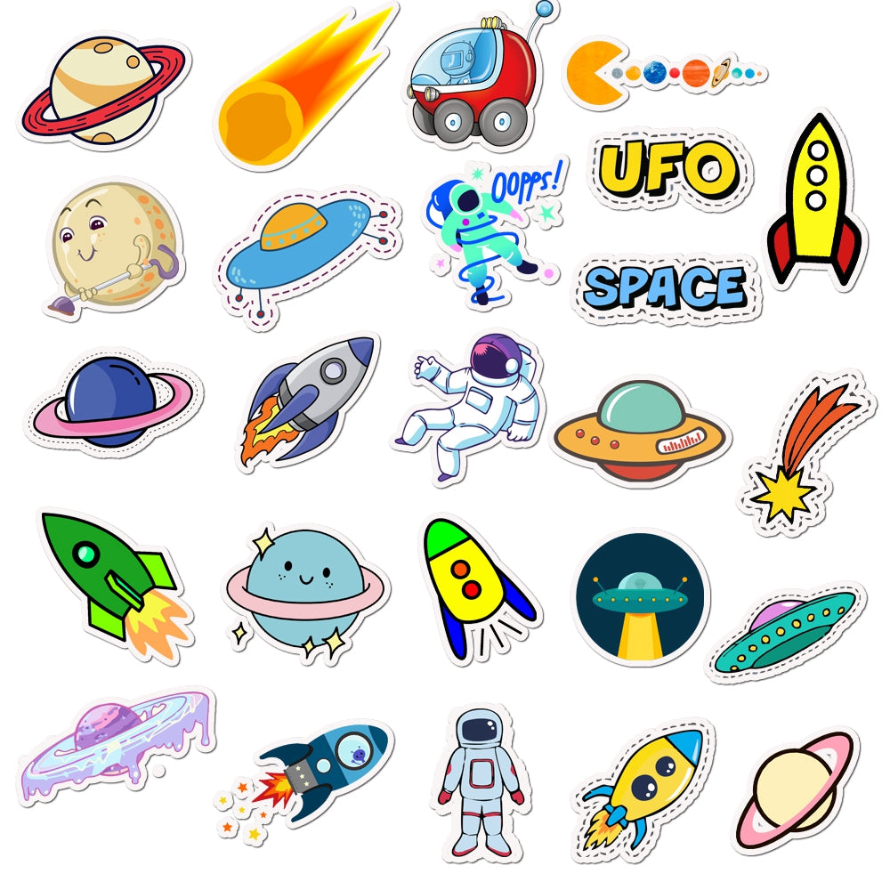 50pcs Outer Space Stickers