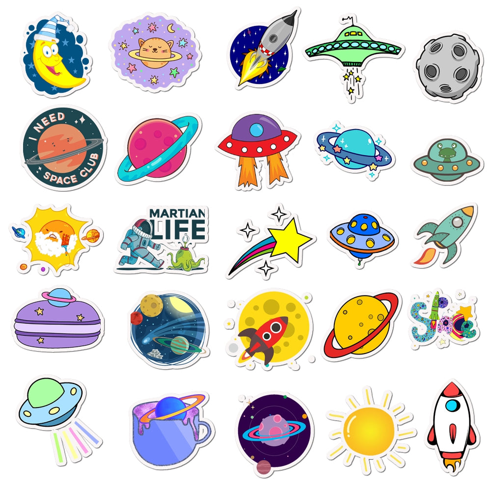 50pcs Outer Space Stickers