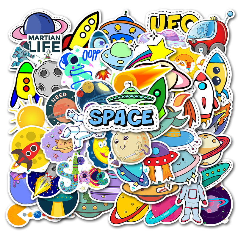 50pcs Outer Space Stickers