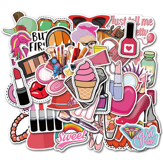 50pcs Girls Makeup Stickers