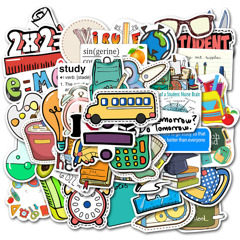 50pcs School Stickers – AU Sticker World