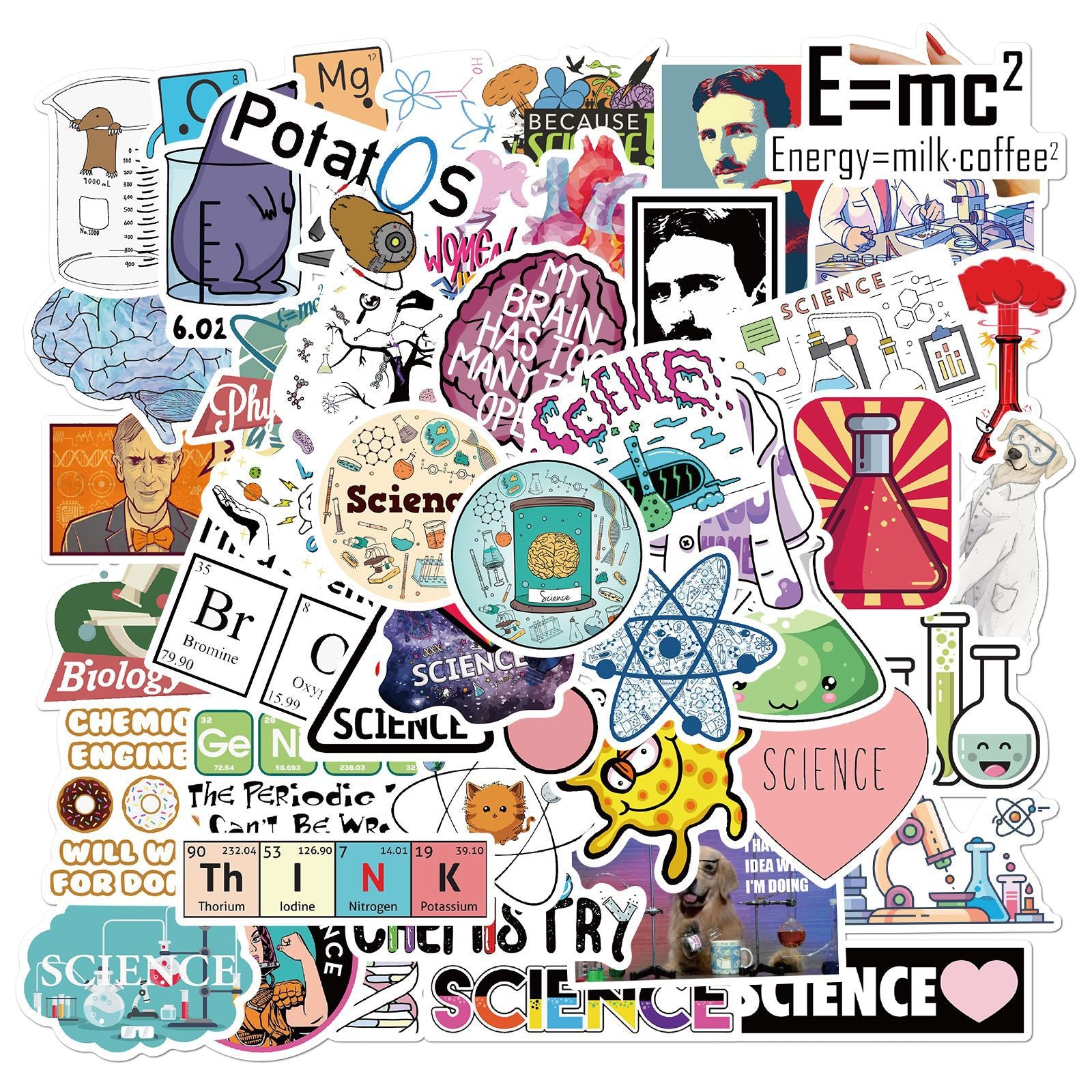 50pcs Lab 1 Stickers – AU Sticker World