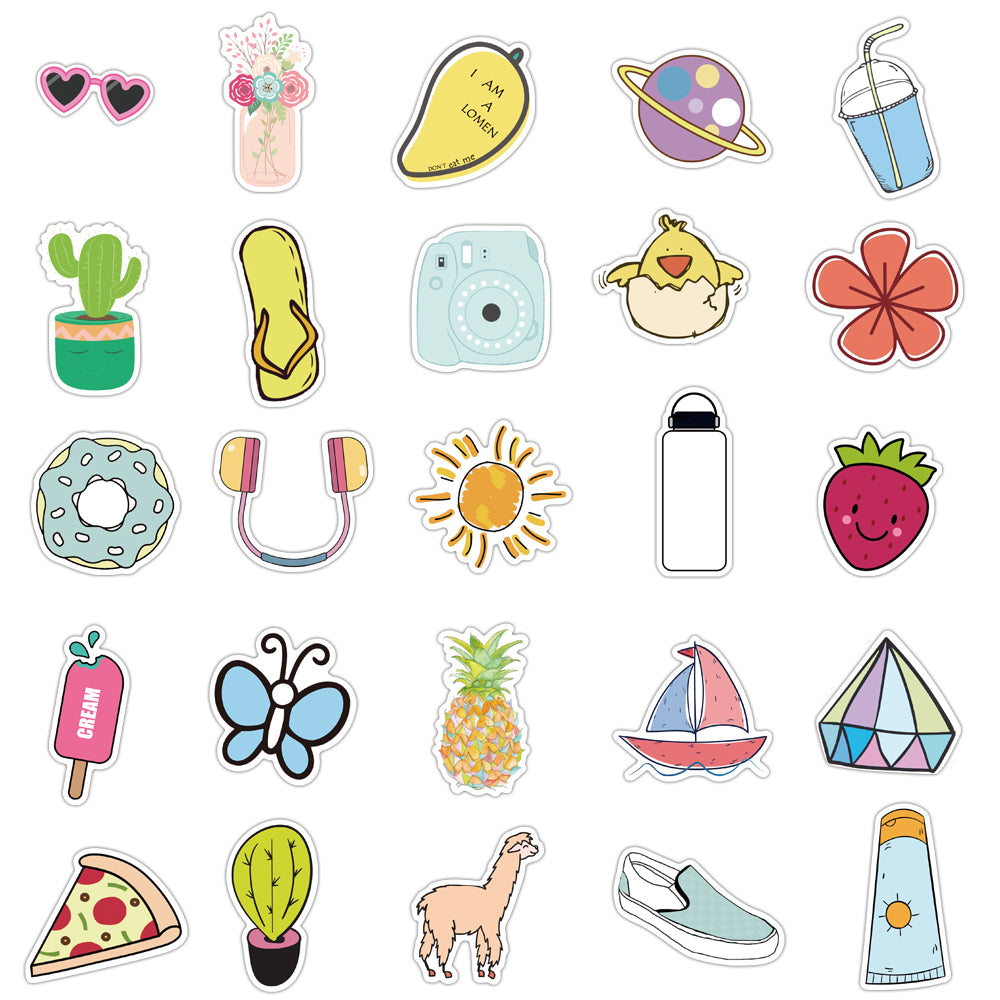 50pcs Cute INS 5 Stickers