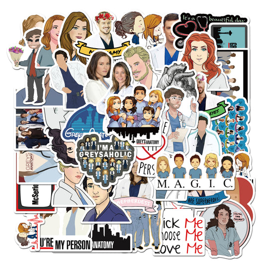 50pcs Grey's Anatomy Stickers