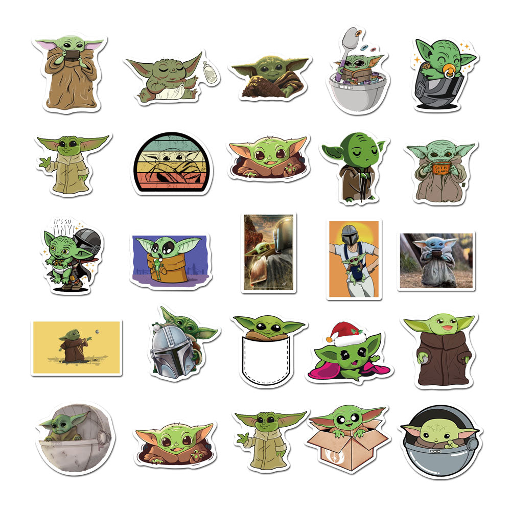 50pcs Baby Yoda Stickers