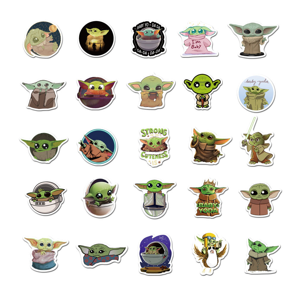 50pcs Baby Yoda Stickers