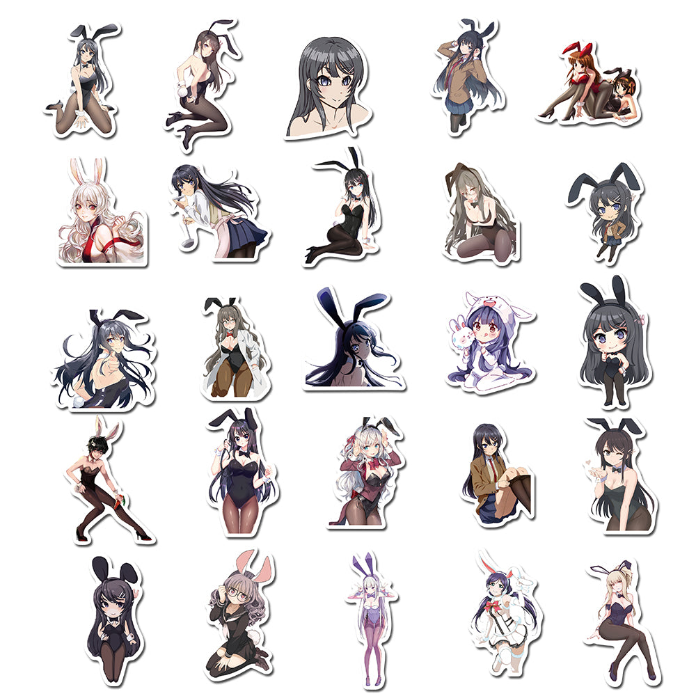 50pcs Bunny Girl Stickers