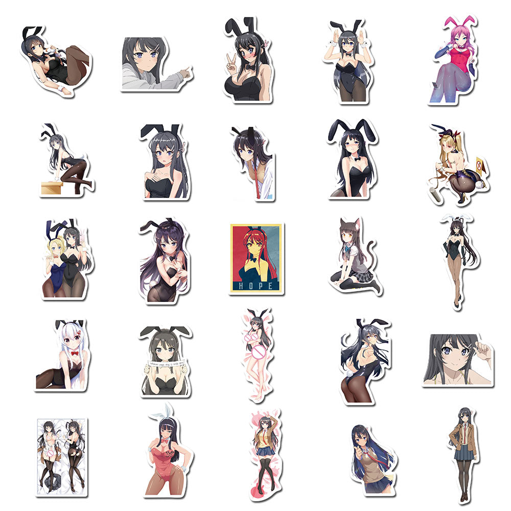 50pcs Bunny Girl Stickers