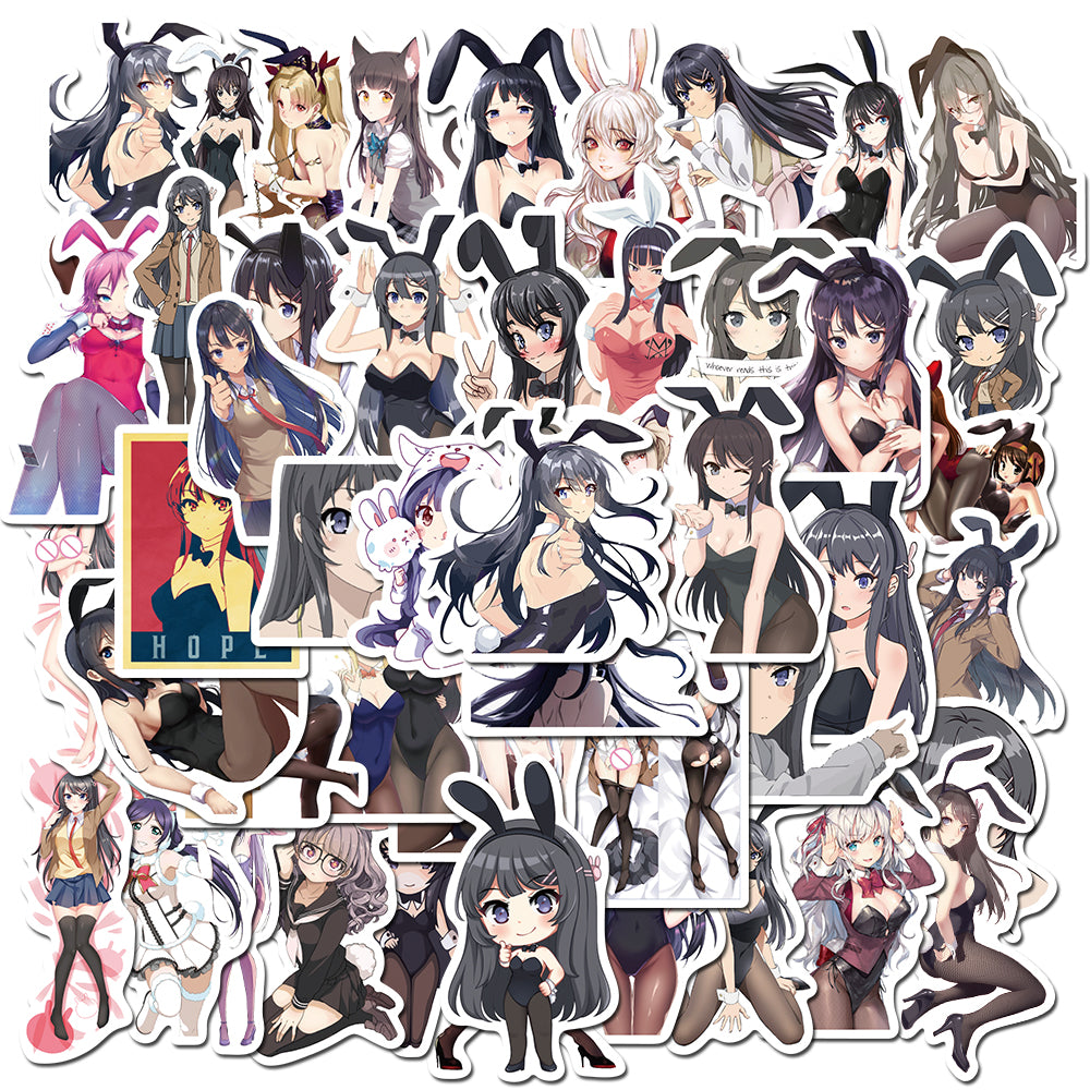 50pcs Bunny Girl Stickers