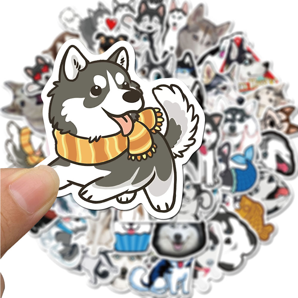 50pcs Siberian Husky Dogs Stickers