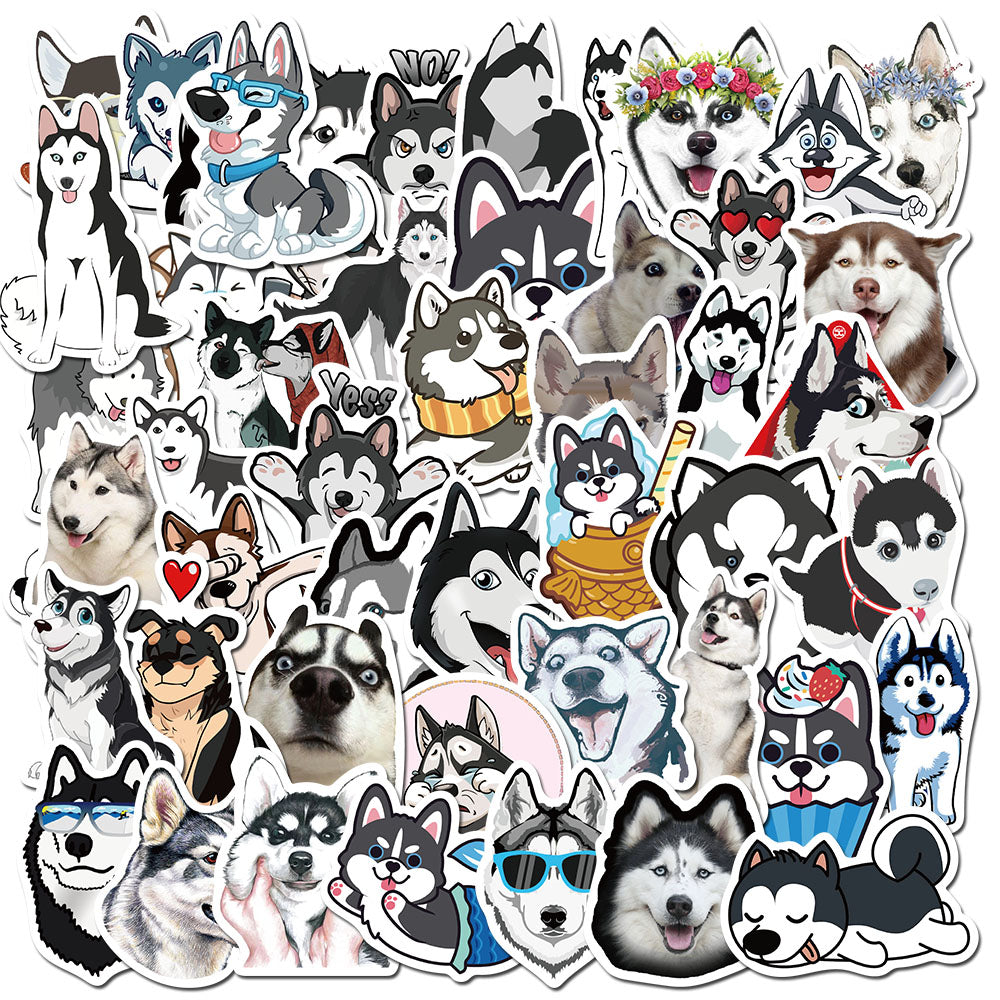 50pcs Siberian Husky Dogs Stickers