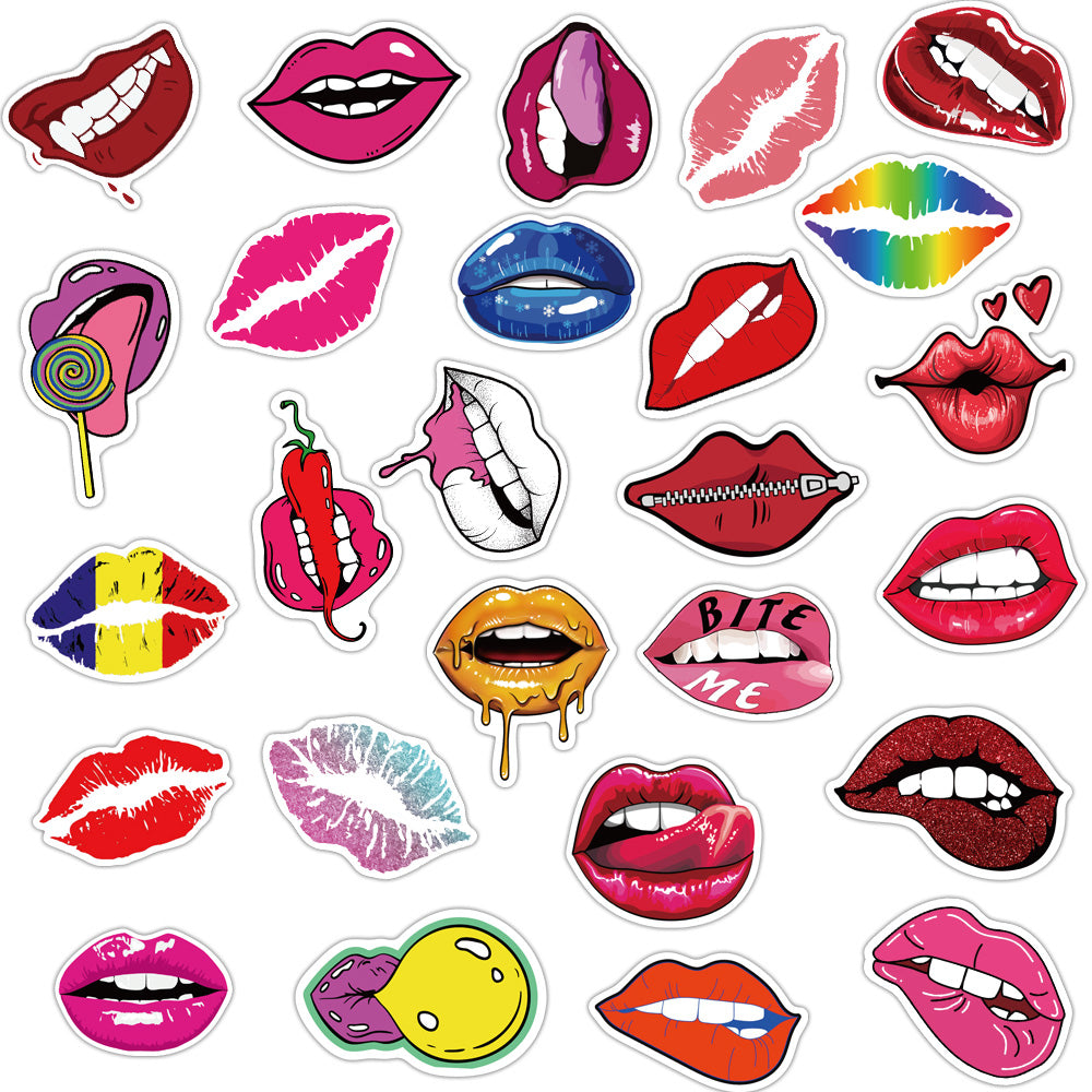 50pcs Lips Stickers – AU Sticker World