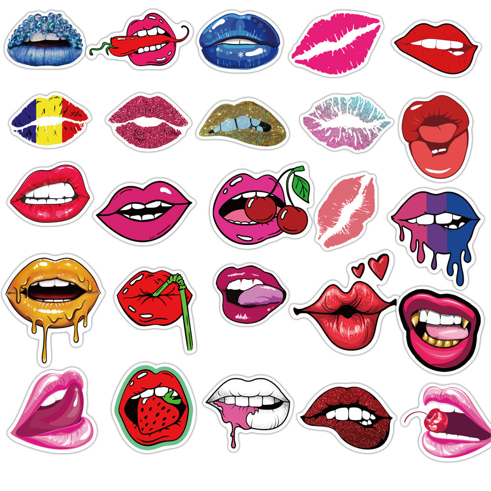 Lip Sticker Print 50pcs Lips Stickers – AU Sticker World