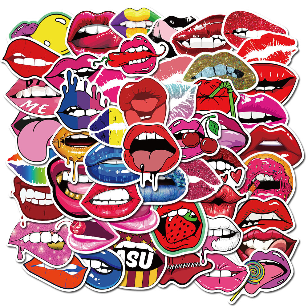 Collage Sticker Lips 50pcs Lips Stickers – AU Sticker World
