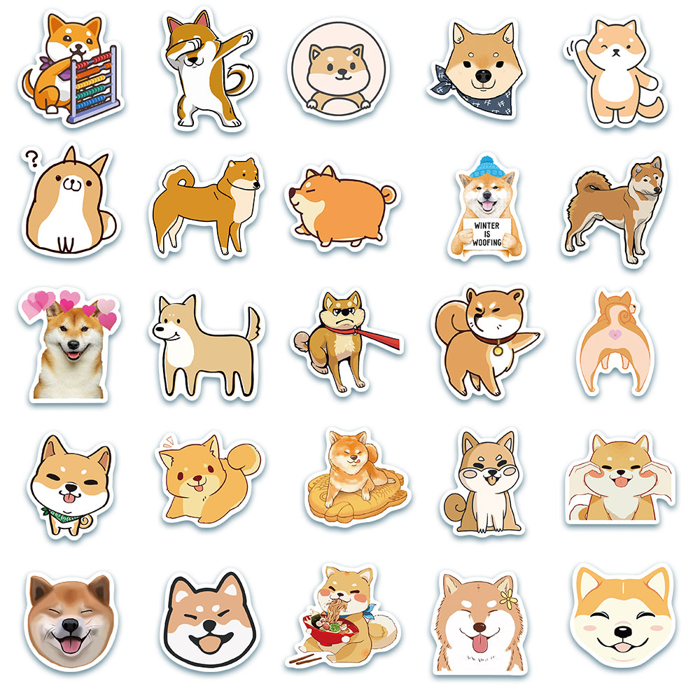 50pcs Doge Emoji Stickers