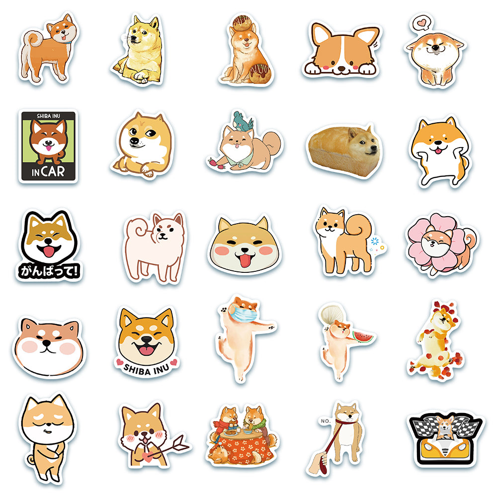 50pcs Doge Emoji Stickers