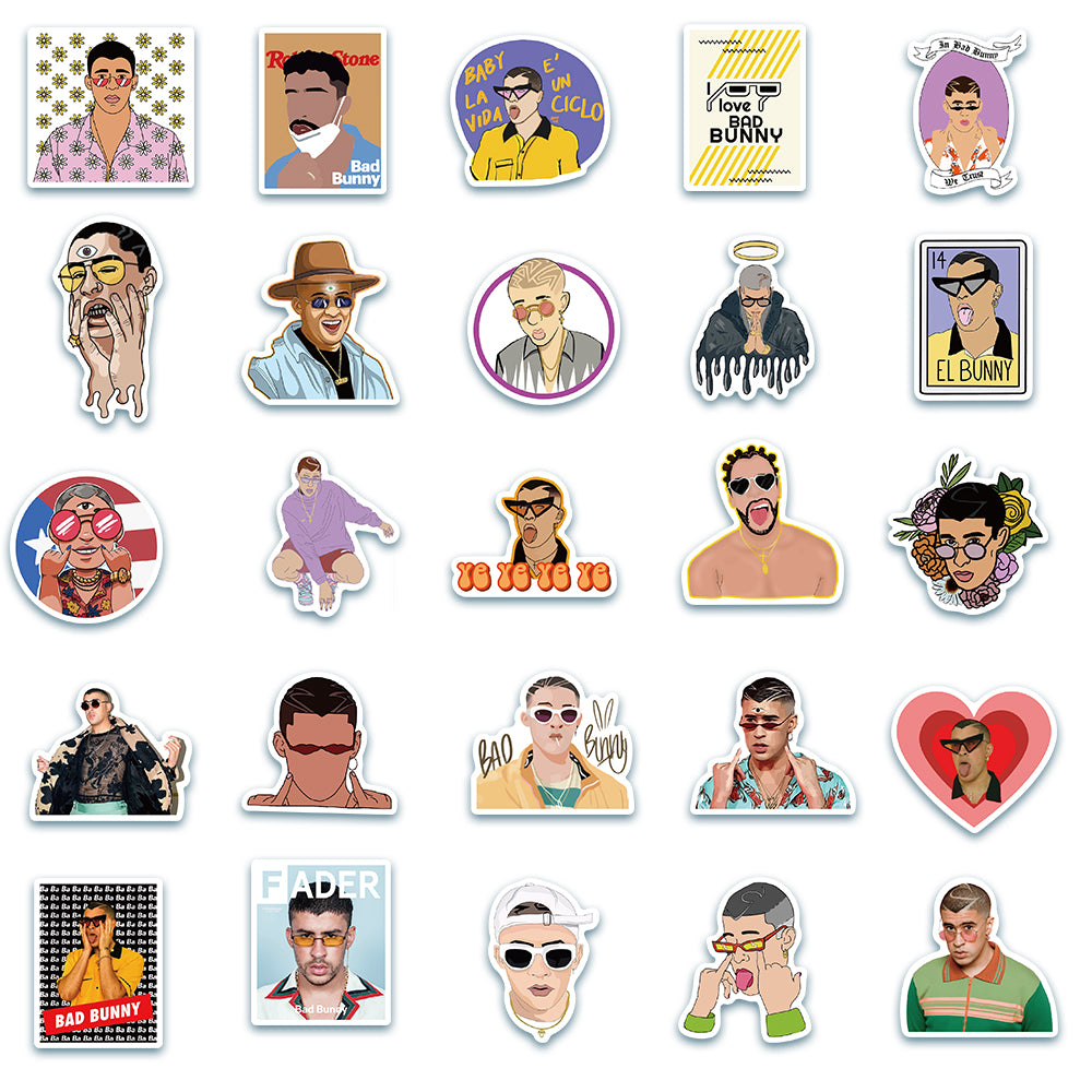 50pcs Pop Singers Stickers