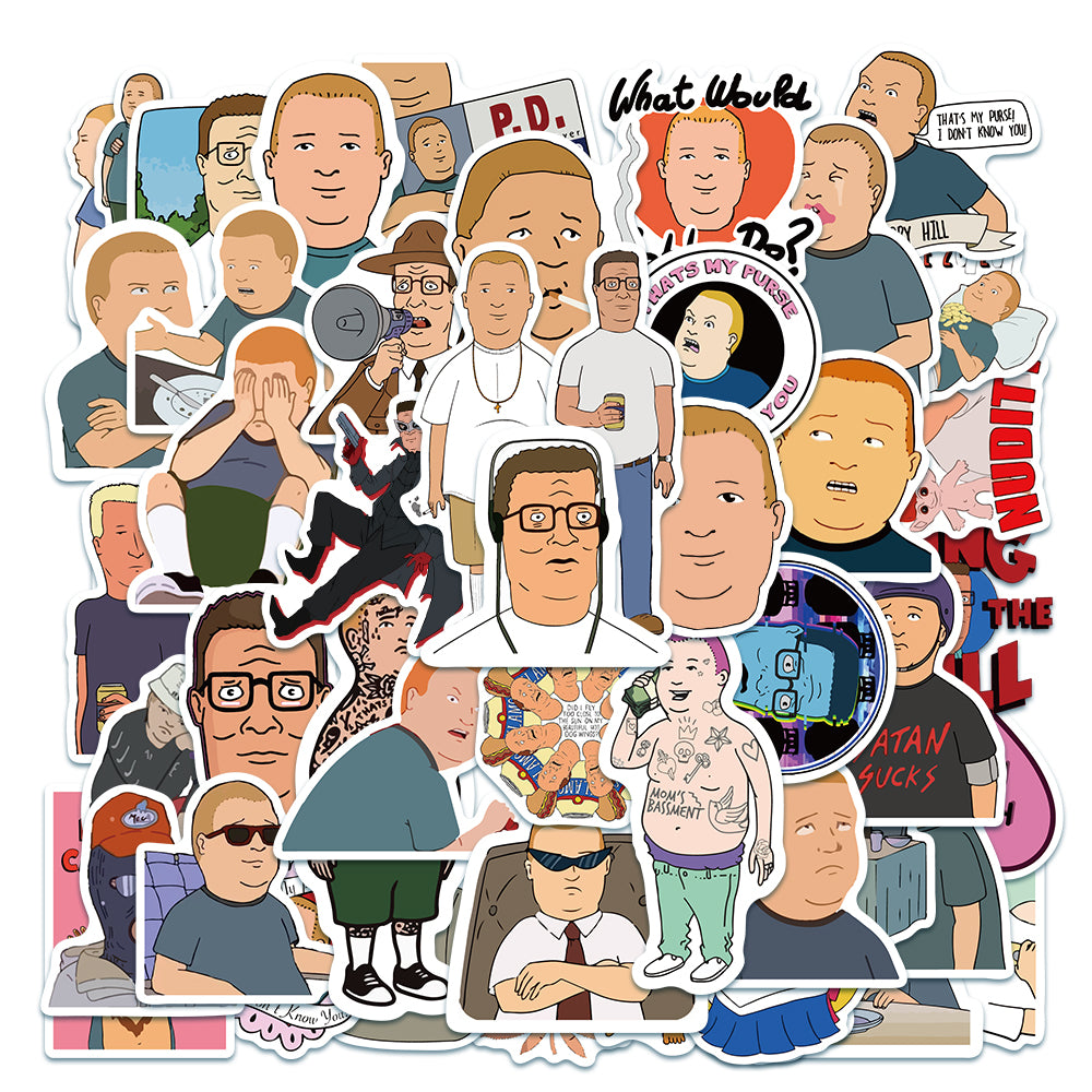 50pcs King of the Hill Stickers