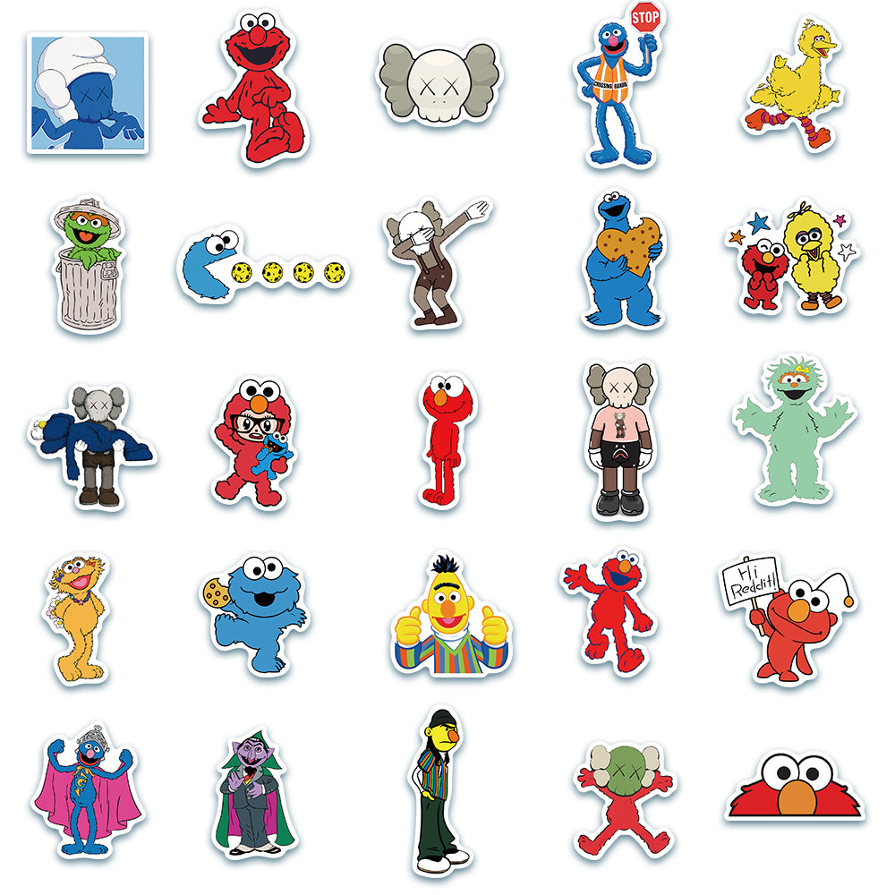 50pcs Sesame Street 2 Stickers