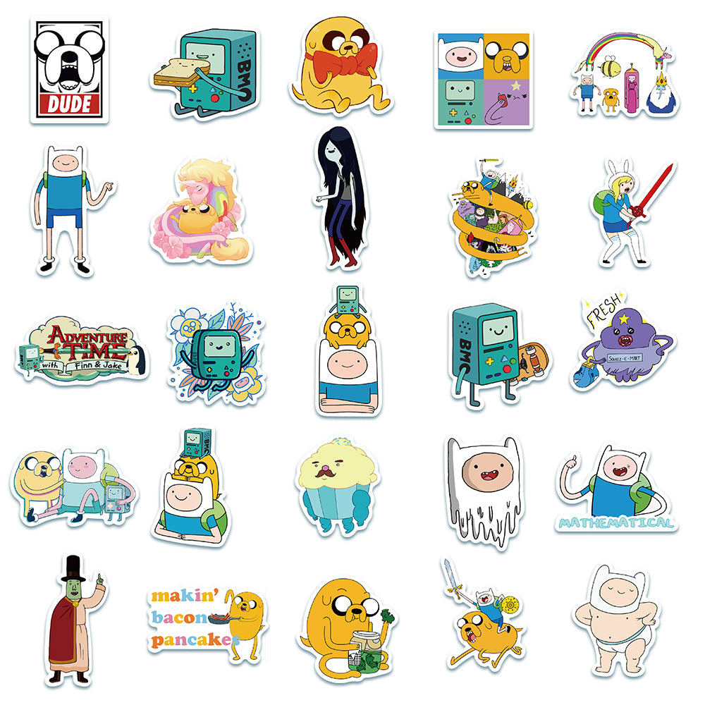 Time Sticker Pg 50pcs Adventure Time 2 Stickers – AU Sticker World