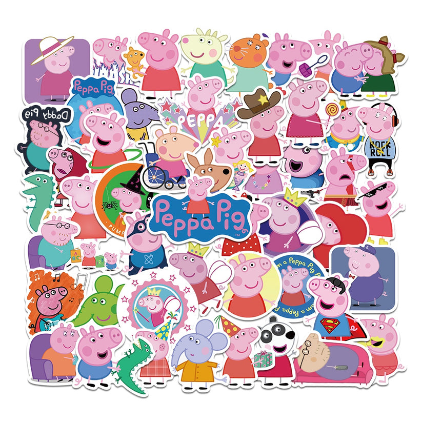 50pcs Peppa Pig 2 Stickers – AU Sticker World