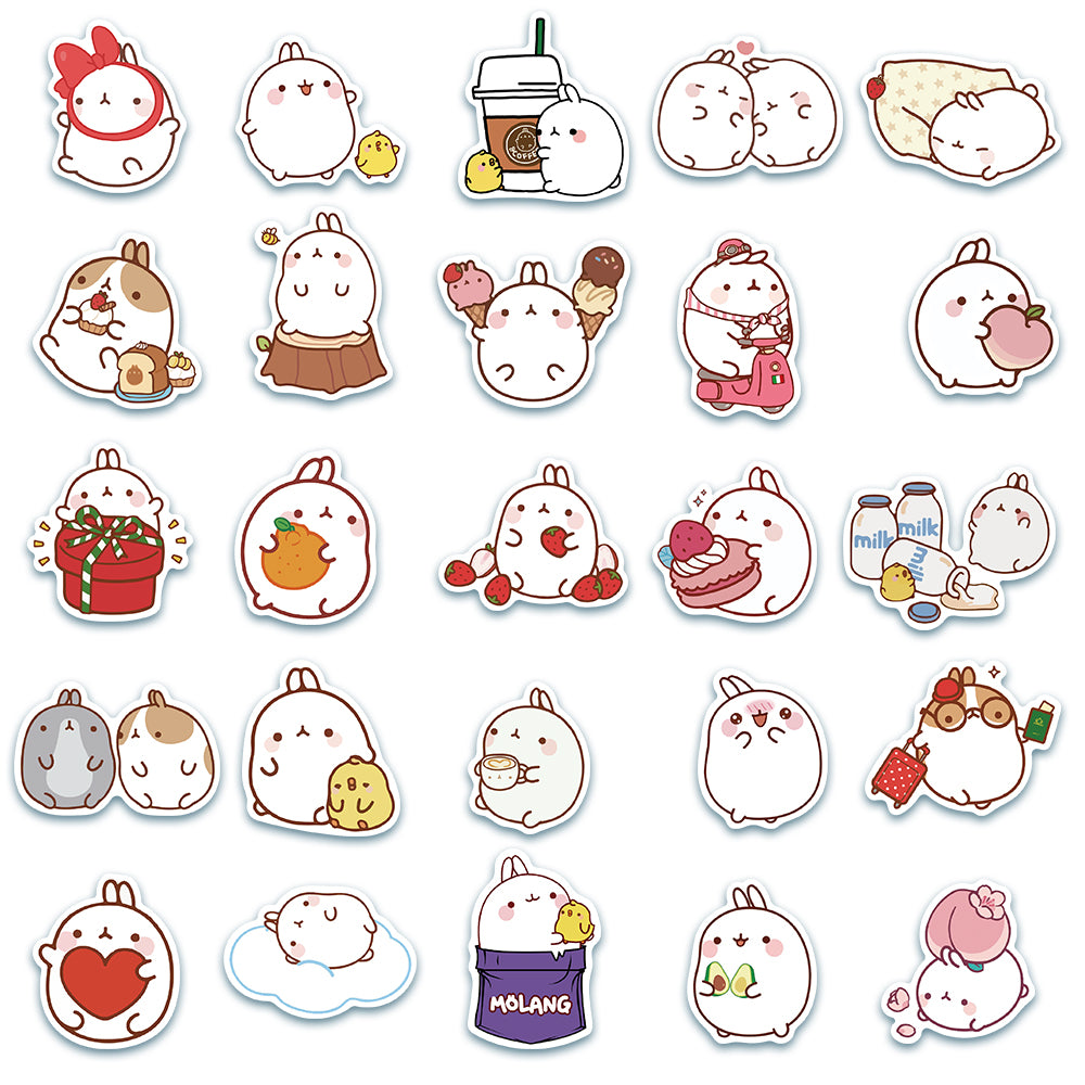 50pcs Molang Stickers