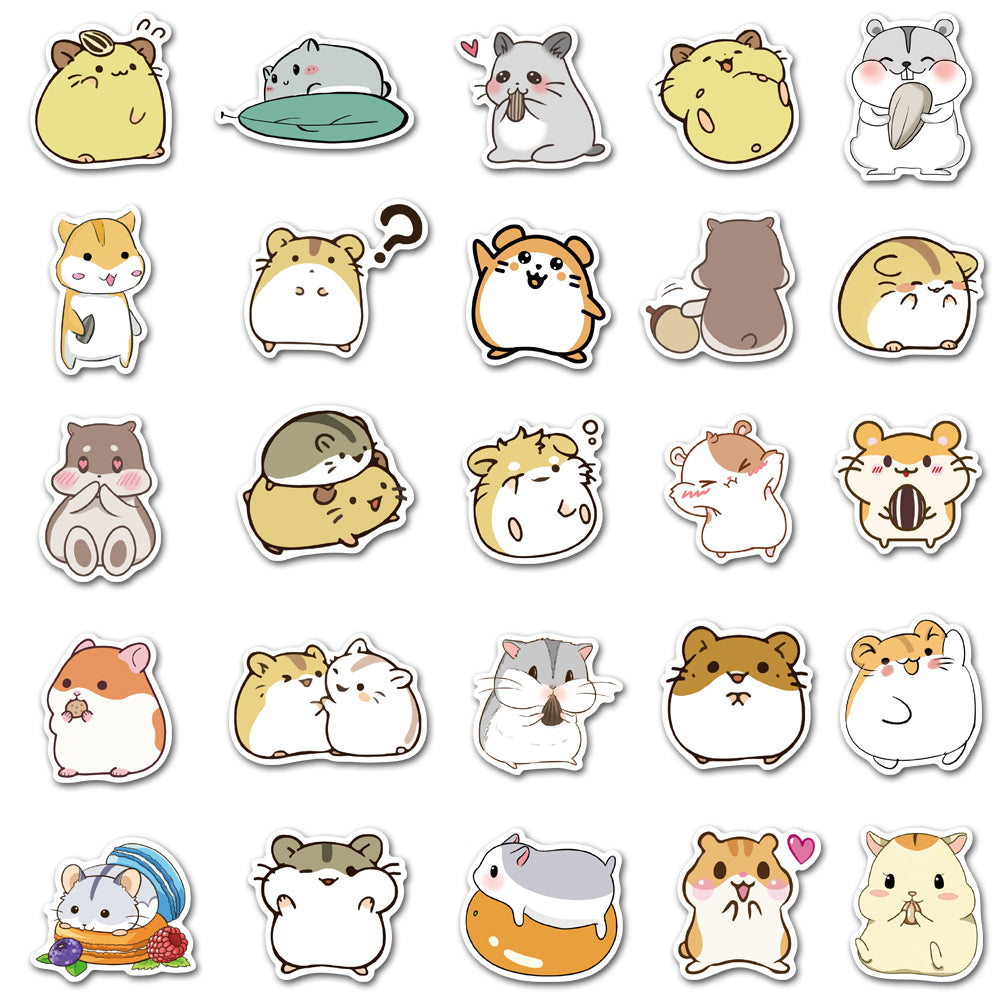 Hamseter Sticker 50pcs Hamsters 2 Stickers – AU Sticker World