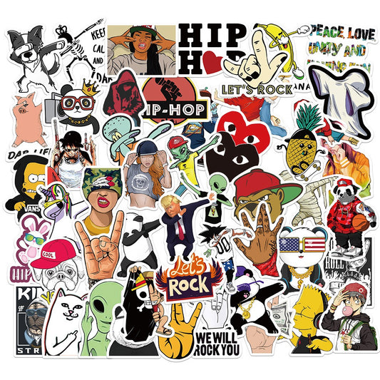 50pcs Hip Hop Hippie 1 Stickers
