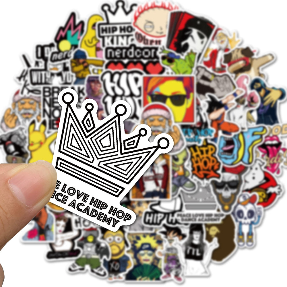 50pcs Hip Hop Hippie 2 Stickers