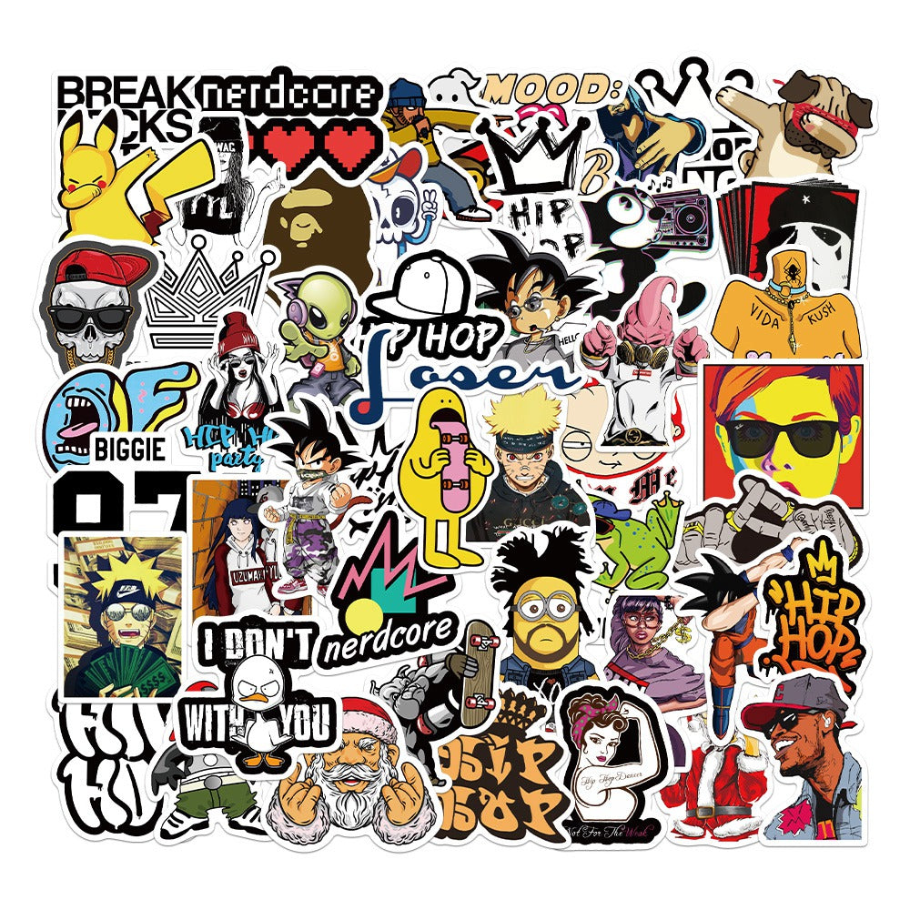 50pcs Hip Hop Hippie 2 Stickers