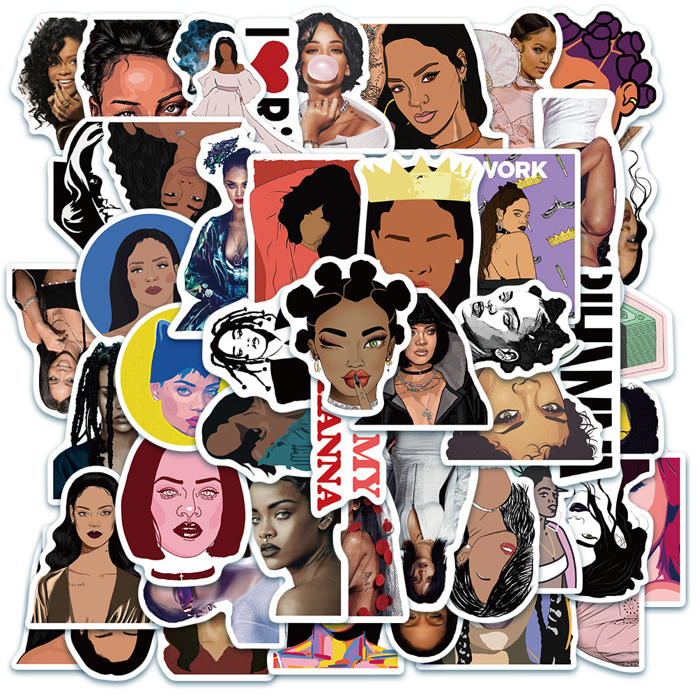 50pcs Rihanna Stickers