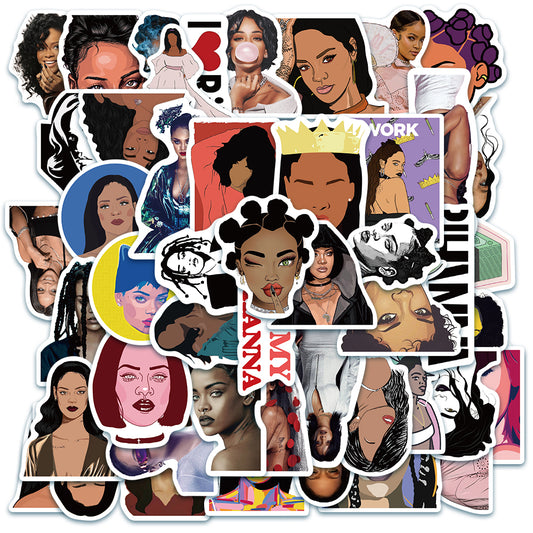 50pcs Rihanna Stickers