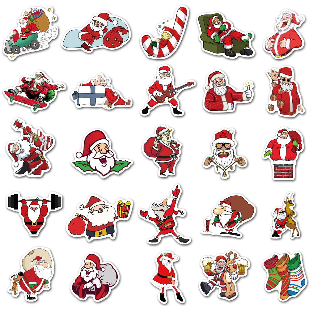 50pcs Xmas 2 Stickers