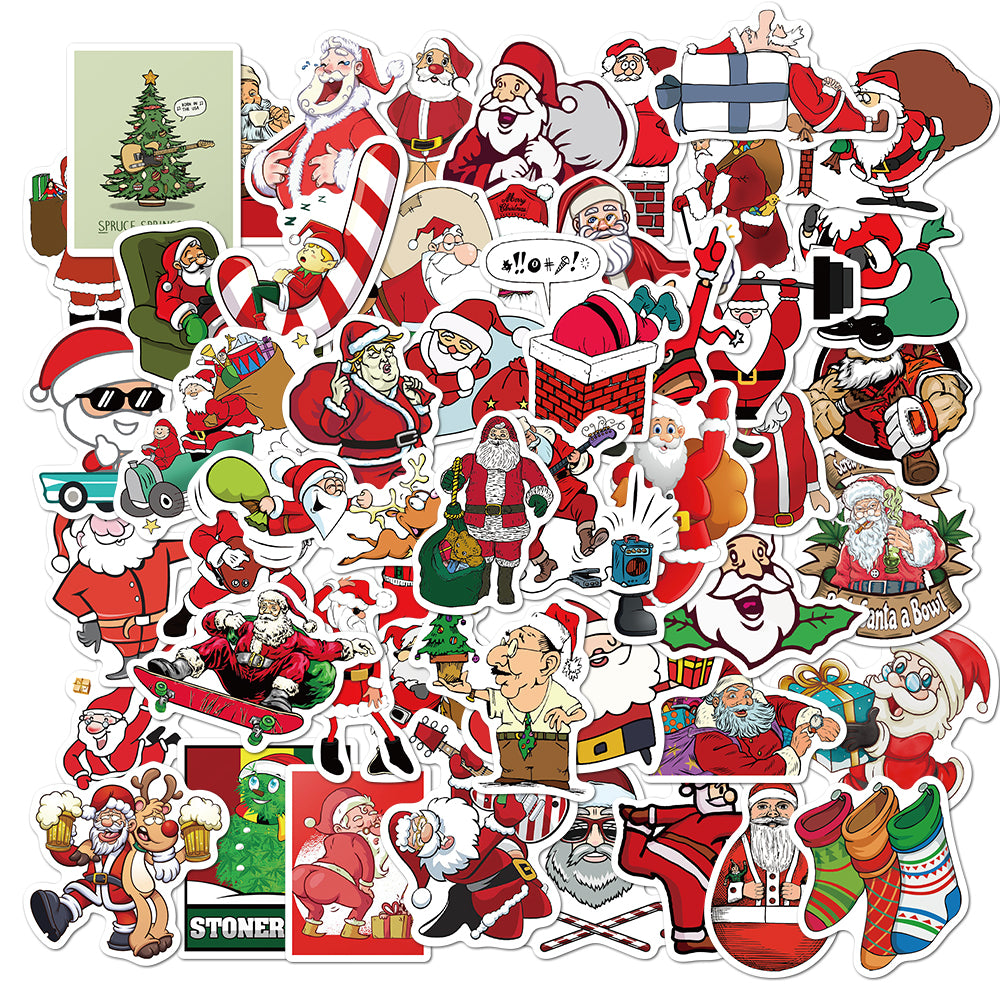 50pcs Xmas 2 Stickers