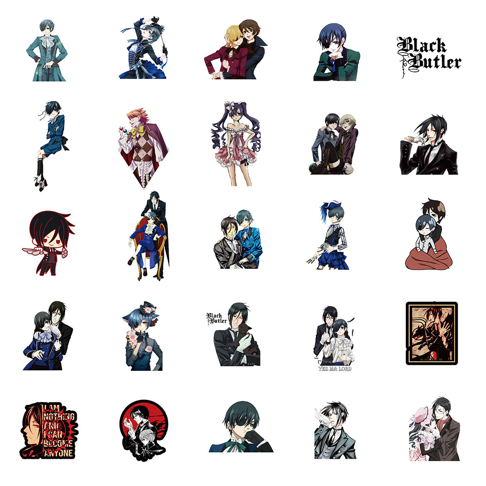 50pcs Black Butler 1 Stickers – AU Sticker World