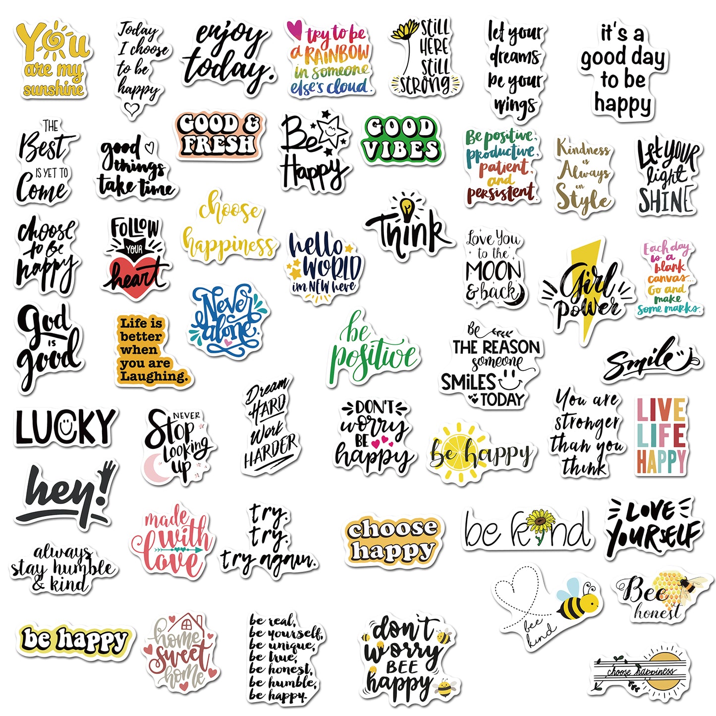 50pcs Motivational Slogan 1 Stickers